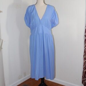 AVA & VIV,  blue short sleeve dress.....